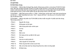Tiêu chuẩn Việt Nam TCVN 6398-1:1998 về Đại lượng và đơn vị - Phần 1: Không gian và thời gian do Bộ Khoa học Công nghệ và Môi trường ban hành