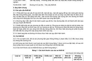 Tiêu chuẩn Việt Nam TCVN 4054:1998 về đường ô tô - Yêu cầu thiết kế