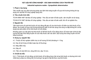 Tiêu chuẩn quốc gia TCVN 6425:1998 về Vật liệu nổ công nghiệp - Xác định khoảng cách truyền nổ