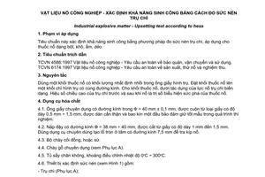 Tiêu chuẩn quốc gia TCVN 6421:1998 về Vật liệu nổ công nghiệp - Xác định khả năng sinh công bằng cách đo sức nén trụ chì