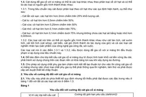 Tiêu chuẩn ngành 22TCN 246:1998 về quy trình thi công và nghiệm thu lớp cát gia cố xi măng trong kết cấu áo đường ô tô
