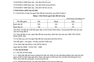 Tiêu chuẩn Việt Nam TCVN 1451:1998 về Gạch đặc đất sét nung