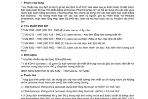 Tiêu chuẩn Việt Nam TCVN 4856:1997 (ISO 127 -1995 (E)) về Latex cao su thiên nhiên cô đặc – xác định trị số KOH