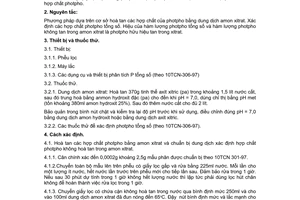 Tiêu chuẩn ngành 10 TCN 307:1997 về phân tích phân bón - Phương pháp xác định photpho hữu hiệu - Yêu cầu kỹ thuật
