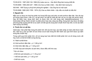 Tiêu chuẩn Việt Nam TCVN 6318:1997 (ISO 8053:1995 (E))về cao su và Latex – xác định hàm lượng đồng – phương pháp quang phổ