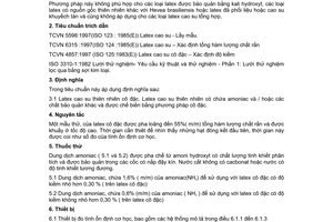 Tiêu chuẩn Việt Nam TCVN 6316:1997 (ISO 35:1995 (E)) về Latex cao su thiên nhiên cô đặc – xác định tính ổn định cơ học