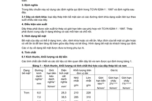 Tiêu chuẩn Việt Nam TCVN 6284-3:1997 (ISO 6394/3 : 1991) về thép cốt bê tông dự ứng lực - phần 3: dây tôi và ram do Bộ Khoa học và Công nghệ ban hành