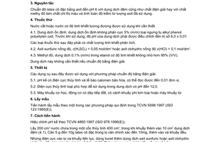 Tiêu chuẩn Việt Nam TCVN 4857:1997 về latex, cao su cô đặc – Xác định độ kiềm