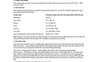 Tiêu chuẩn Việt Nam TCVN 1460:1997 (Phương pháp thử của JECFA) về mì chính - phương pháp thử do Bộ Khoa học Công nghệ và Môi trường  ban hành