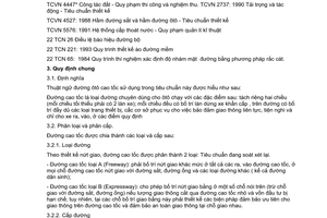 Tiêu chuẩn Việt Nam TCVN 5729:1997 về đường ôtô cao tốc - Yêu cầu thiết kế