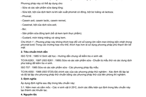 Tiêu chuẩn Việt Nam TCVN 6265:1997 (ISO 6611 : 1992 (E)) về sữa và các sản phẩm sữa - định lượng đơn vị khuẩn lạc nấm men và/ hoặc nấm mốc - kỹ thuật đếm khuẩn lạc ở 25oC do Bộ Khoa học Công nghệ và Môi trường ban hành