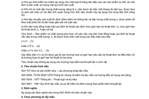 Tiêu chuẩn Việt Nam TCVN 6267:1997 (ISO 8197 : 1988) về sữa và các sản phẩm sữa - lấy mẫu – kiểm tra theo dấu hiệu định lượng do Bộ Khoa học Công nghệ và Môi trường ban hành