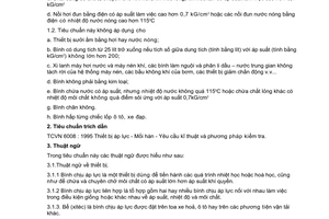 Tiêu chuẩn Việt Nam TCVN 6153:1996 về bình chịu áp lực yêu cầu kỹ thuật an toàn về thiết kế, kết cấu, chế tạo