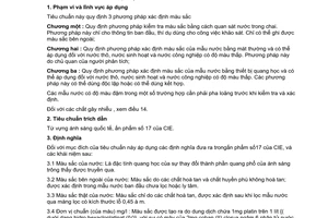 Tiêu chuẩn Việt Nam TCVN 6185:1996 (ISO 7887: 1985 (E)) về chất lượng nước - Kiểm tra và xác định màu sắc do Bộ Khoa học Công nghệ và Môi trường ban hành