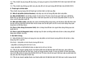 Tiêu chuẩn Việt Nam TCVN 6939:1996 về Mã số vật phẩm - Mã số tiêu chuẩn 13 chữ số (EAN-VN13) - Yêu cầu kỹ thuật do Bộ Khoa học Công nghệ và Môi trường ban hành