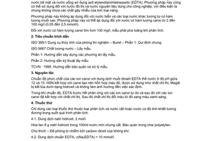 Tiêu chuẩn Việt Nam TCVN 6198:1996 (ISO 6058 : 1984 (E)) về chất lượng nước - Xác định hàm lượng canxi - Phương pháp chuẩn độ EDTA