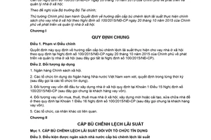 Quyết định 18/2018/QĐ-TTg hướng dẫn cấp bù chênh lệch lãi suất theo 100/2015/NĐ-CP