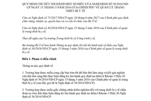 Thông tư 46/2017/TT-BYT hướng dẫn Nghị định 36/2016/NĐ-CP quản lý trang thiết bị y tế