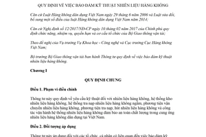 Thông tư 04/2018/TT-BGTVT quy định việc bảo đảm kỹ thuật nhiên liệu hàng không