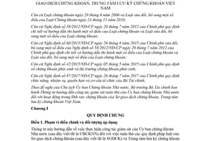 Thông tư 116/2017/TT-BTC giám sát Ủy ban chứng khoán với Sở giao dịch chứng khoán