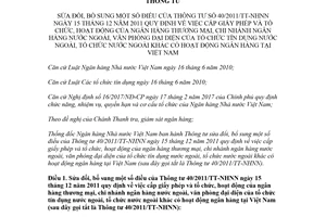 Thông tư 17/2017/TT-NHNN sửa đổi 40/2011/TT-NHNN cấp giấy phép ngân hàng thương mại