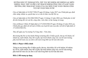 Thông tư 04/2018/TT-BNV hướng dẫn thẩm quyền thủ tục bổ nhiệm kế toán trưởng phụ trách kế toán