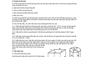 Tiêu chuẩn Việt Nam TCVN 3115:1993 về bê tông nặng - phương pháp xác định khối lượng thể tích