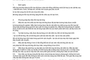 Tiêu chuẩn quốc gia TCVN 3105:1993 về Hỗn hợp bê tông và bê tông nặng - Lấy mẫu, chế tạo và bảo dưỡng mẫu thử