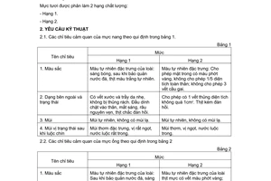 Tiêu chuẩn Việt Nam TCVN 5652:1992 về mực tươi