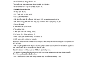 Tiêu chuẩn Việt Nam TCVN 5609:1991 (ST SEV 6250 - 88) về chè - nguyên tắc nghiệm thu và phương pháp lấy mẫu do Ủy ban Khoa học Nhà nước ban hành