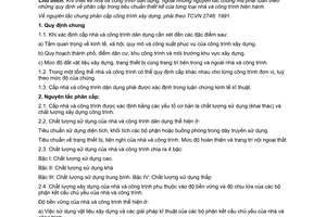 Tiêu chuẩn xây dựng Việt Nam TCXD 13:1991 về phân cấp nhà và công trình dân dụng - nguyên tắc chung