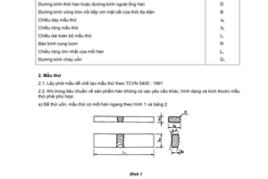 Tiêu chuẩn Việt Nam TCVN 5401:1991 về mối hàn - phương pháp thử uốn