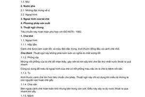 Tiêu chuẩn Việt Nam TCVN 5087:1990 (ISO 6078-1982)
về chè đen - thuật ngữ và định nghĩa