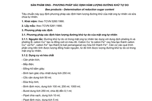 Tiêu chuẩn Việt Nam TCVN 5266:1990 về Sản phẩm ong - Phương pháp xác định hàm lượng đường khử tự do do Ủy ban Khoa học Nhà nước ban hành