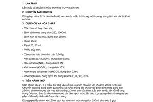 Tiêu chuẩn Việt Nam TCVN 3701:1990 về thủy sản - Phương pháp xác định hàm lượng natri clorua