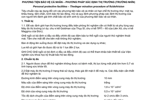 Tiêu chuẩn quốc gia TCVN 3154:1979 về Phương tiện bảo vệ cá nhân - Phương pháp xác định thị trường (trường nhìn)