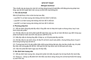 Tiêu chuẩn Việt Nam TCVN 3286:1979 về nitơ kỹ thuật