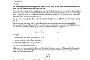 Tiêu chuẩn Việt Nam TCVN 2231:1978 về máy điện quay - Xác định momen quán tính phần quay - Phương pháp thử
