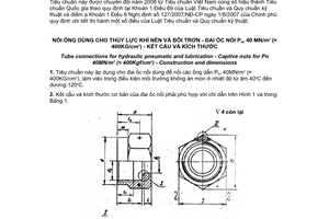 Tiêu chuẩn quốc gia TCVN 2425:1978 về Nối ống dùng cho thủy lực, khí nén và bôi trơn - Đai ốc nối Pqư 40 mn/m2 (≈ 400kg/cm2) - Kết cấu và kích thước
