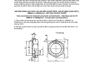 Tiêu chuẩn quốc gia TCVN 2426:1978 về Nối ống dùng cho thủy lực, khí nén và bôi trơn - Đai ốc định vị đối với pqư 40mn/m2 (≈ 400kg/cm2) - Kết cấu và kích thước