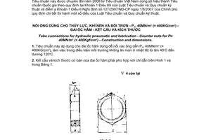 Tiêu chuẩn quốc gia TCVN 2427:1978 về Nối ống dùng cho thủy lực, khí nén và bôi trơn - Pqư 40mn/m2 (≈ 400kg/cm2) - Đai ốc hãm - Kết cấu và kích thước