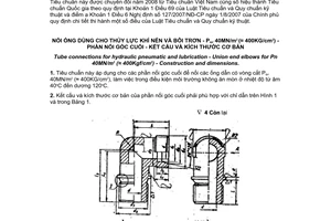 Tiêu chuẩn quốc gia TCVN 2410:1978 về Nối ống dùng cho thủy lực, khí nén và bôi trơn - Pqư 40mn/m2 (≈ 400kg/cm2) - Phần nối góc cuối - Kết cấu và kích thước