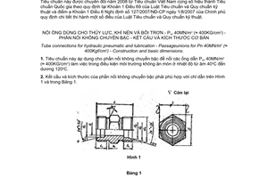 Tiêu chuẩn quốc gia TCVN 2406:1978 về Nối ống dùng cho thủy lực, khí nén và bôi trơn - Pqư 40mn/m2 (≈ 400kg/cm2) - Phần nối không chuyển bậc - Kết cấu và kích thước cơ bản
