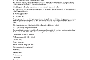 Tiêu chuẩn Việt Nam TCVN 2677:1978 về nước uống - phương pháp xác định hàm lượng bạc