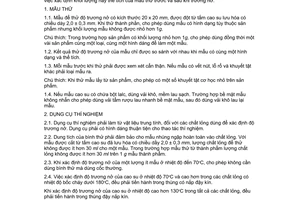 Tiêu chuẩn Việt Nam TCVN 2752:1978 về cao su - phương pháp xác định độ trương nở trong các chất lỏng