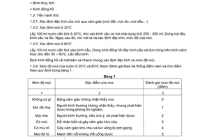 Tiêu chuẩn Việt Nam TCVN 2653:1978 về nước uống - phương pháp xác định mùi, vị, màu sắc và độ đục