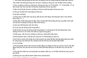 Tiêu chuẩn Việt Nam TCVN 2151:1977 về Bơm và động cơ thủy lực thể tích - Yêu cầu kỹ thuật chung