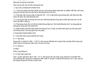 Tiêu chuẩn Việt Nam TCVN 1837:1976 về Trường thạch - Phương pháp phân tích hóa học