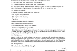 Tiêu chuẩn Việt Nam TCVN 3699:1990 về thủy sản - phương pháp thử định tính hydro sulfua và amoniac