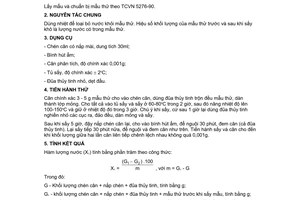 Tiêu chuẩn Việt Nam TCVN 3700:1990 về thủy sản - Phương pháp xác định hàm lượng nước